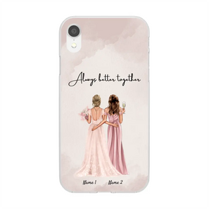 Mariée avec demoiselle d'honneur - Coque personnalisée pour téléphone portable