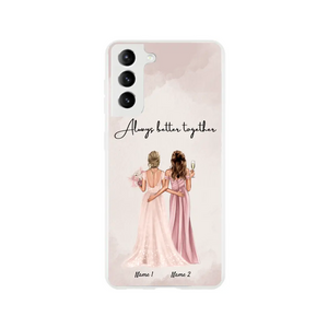 Mariée avec demoiselle d'honneur - Coque personnalisée pour téléphone portable