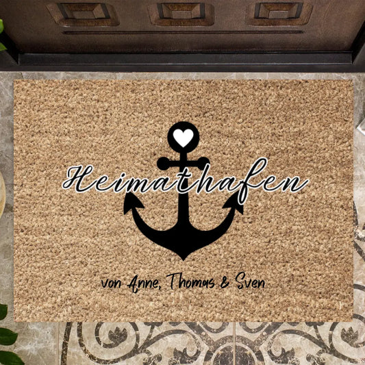 Port d'attache - paillasson personnalisé pour la famille
