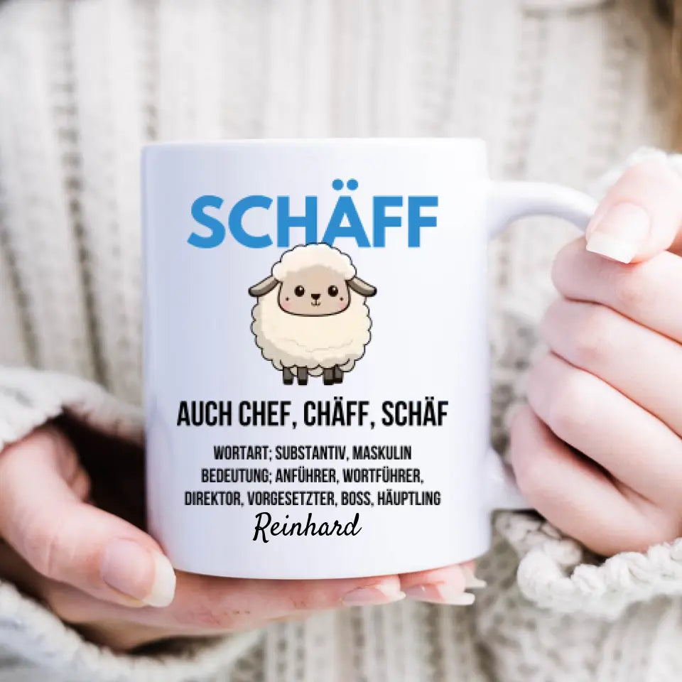 Schäff, Chef, Chäff, Schäf - Mug personnalisé pour le chef, le superviseur, le manager, le chef d'équipe, le manager