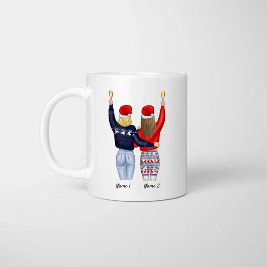 Noël Meilleures Collègues - Tasse personnalisée Collègues, Cadeau de Noël Bureau (2-4 personnes)