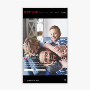 Couverture personnalisée en acrylique et verre Netflix "Familystory" pour toute la famille