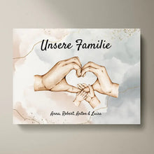 Afbeelding in Gallery-weergave laden, Gepersonaliseerd canvasdoek &quot;Onze familie
