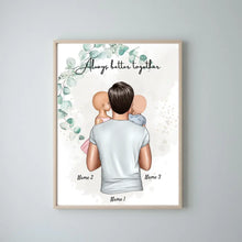 Charger l&#39;image dans la galerie, Meilleur papa avec des enfants - Poster Personnalisé
