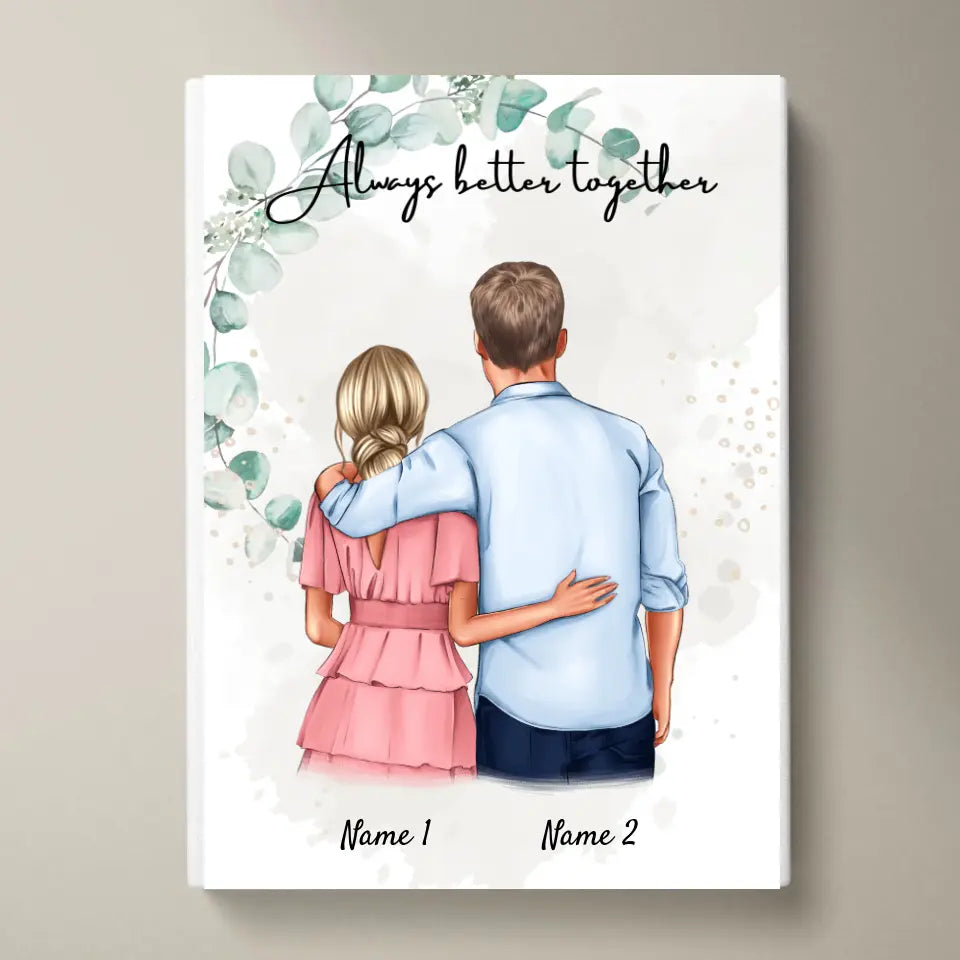 Koppel omhelzing - Persoonlijke Poster (Man & Vrouw)