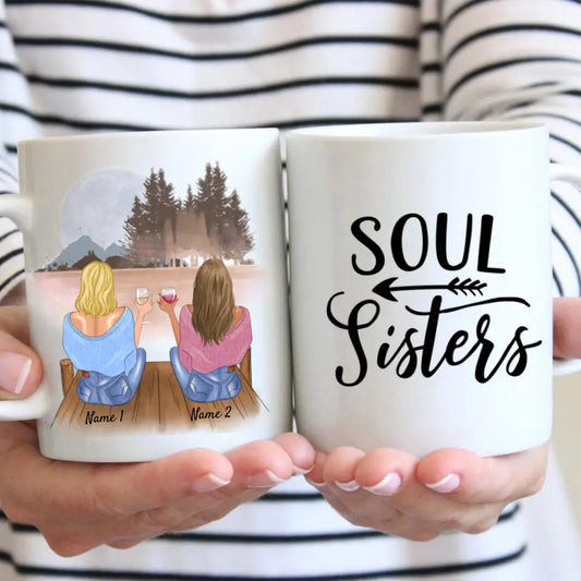 Definitie Beste vrienden - Gepersonaliseerde mok met spreuk (2-4 personen)