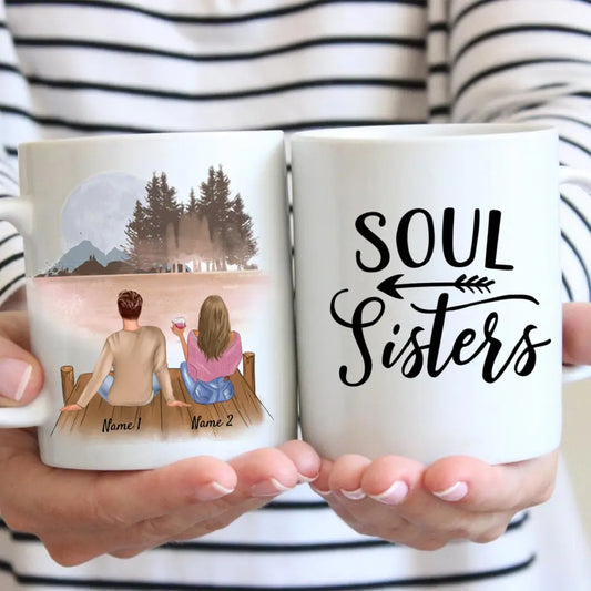 Meilleurs collègues (homme & femme) - Mug personnalisé (2-3 personnes)