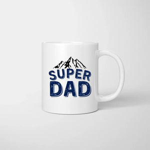 Super dad - Mug personnalisé (1-4 kinderen, adolescenten)
