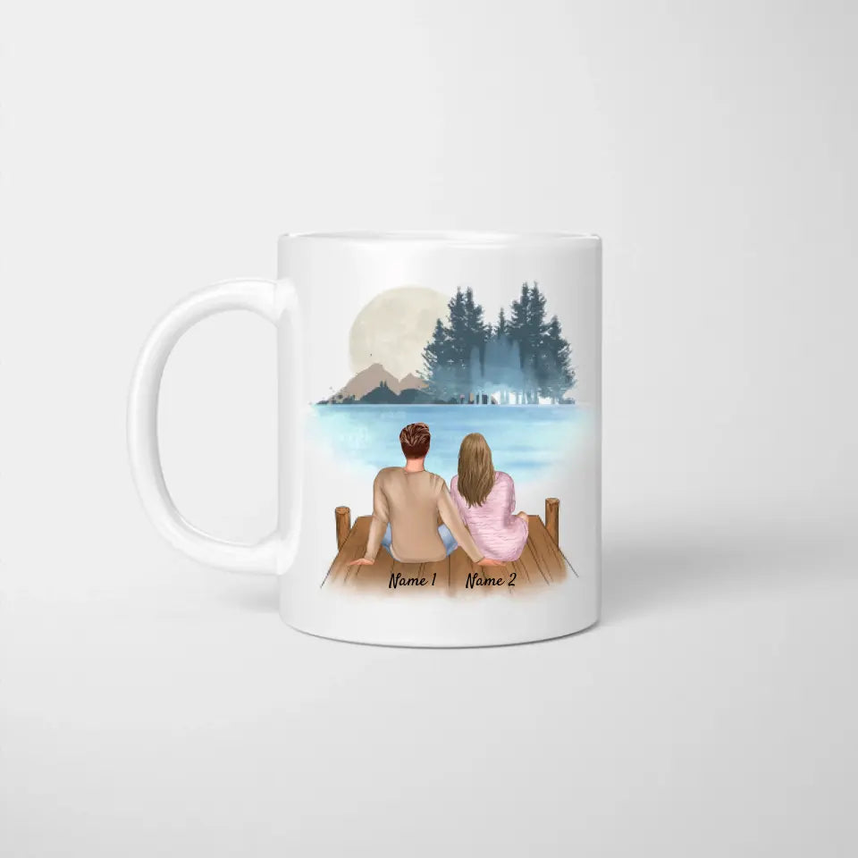 Couple sur la jetée - Tasse Personnalisé