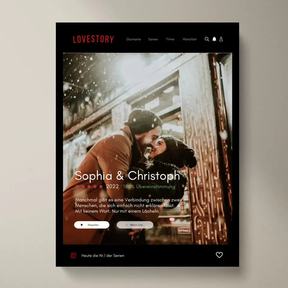 Votre affiche de couverture de série/film - Affiche de film Netflix personnalisée