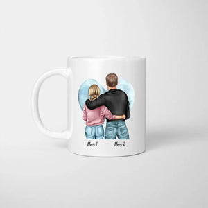 Grace à toi, je vois la vie en rose - Mug personnalisé pour couple (homme &amp; femme)