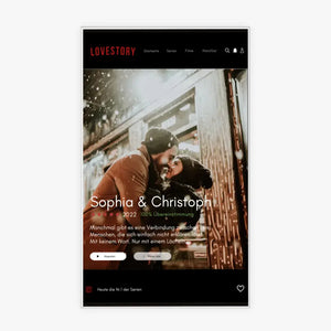 Gepersonaliseerde acryl glazen Netflix hoes "Lovestory".