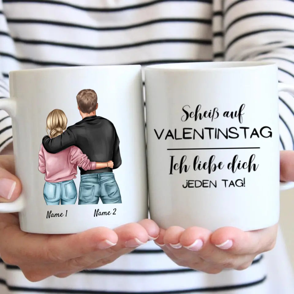 Je t'aime tous les jours - Mug personnalisé pour la Saint-Valentin pour les couples 