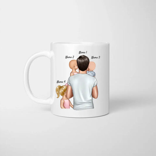 Cooler Gamer PAPA - Mug personnalisé pour les pères (avec 1-4 enfants)