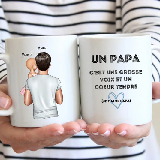 Je t'aime papa - Mug personnalisé (1-4 kinderen)