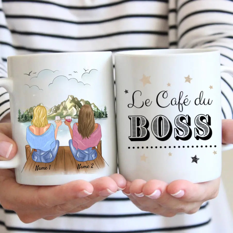 Le cafe du boss - Mug personnalisé (2-4 personnes)