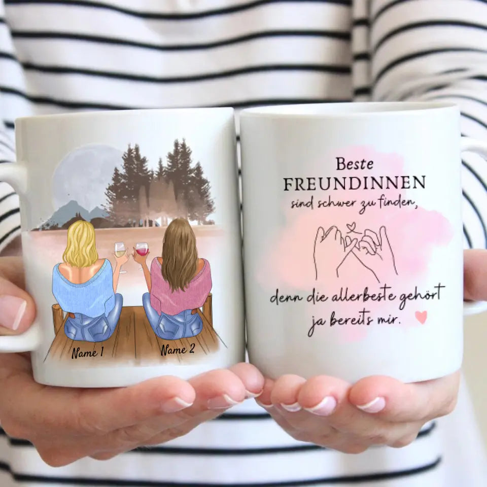 Pour ma meilleure amie - Mug personnalisé avec message (2-4 personnes)