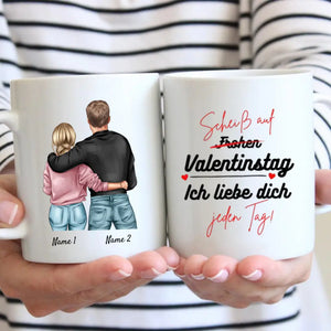 Ich liebe dich jeden Tag - Personalisierte Valentinstags-Tasse