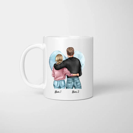 Je t'aime parce que tu fais les mêmes choses bizarres que moi - Mug personnalisé pour couple (homme & femme)