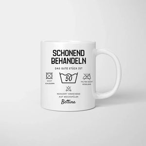 Traiter avec soin, la bonne pièce aura 30, 40, 50, 60 ans - Tasse personnalisée pour l'anniversaire (personnaliser l'âge & le nom)