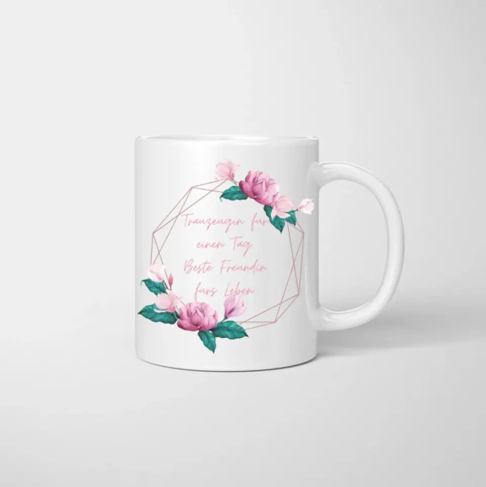 Demoiselle d'honneur d'un jour, meilleure amie pour la vie - Mug personnalisé pour fiançailles/ mariage