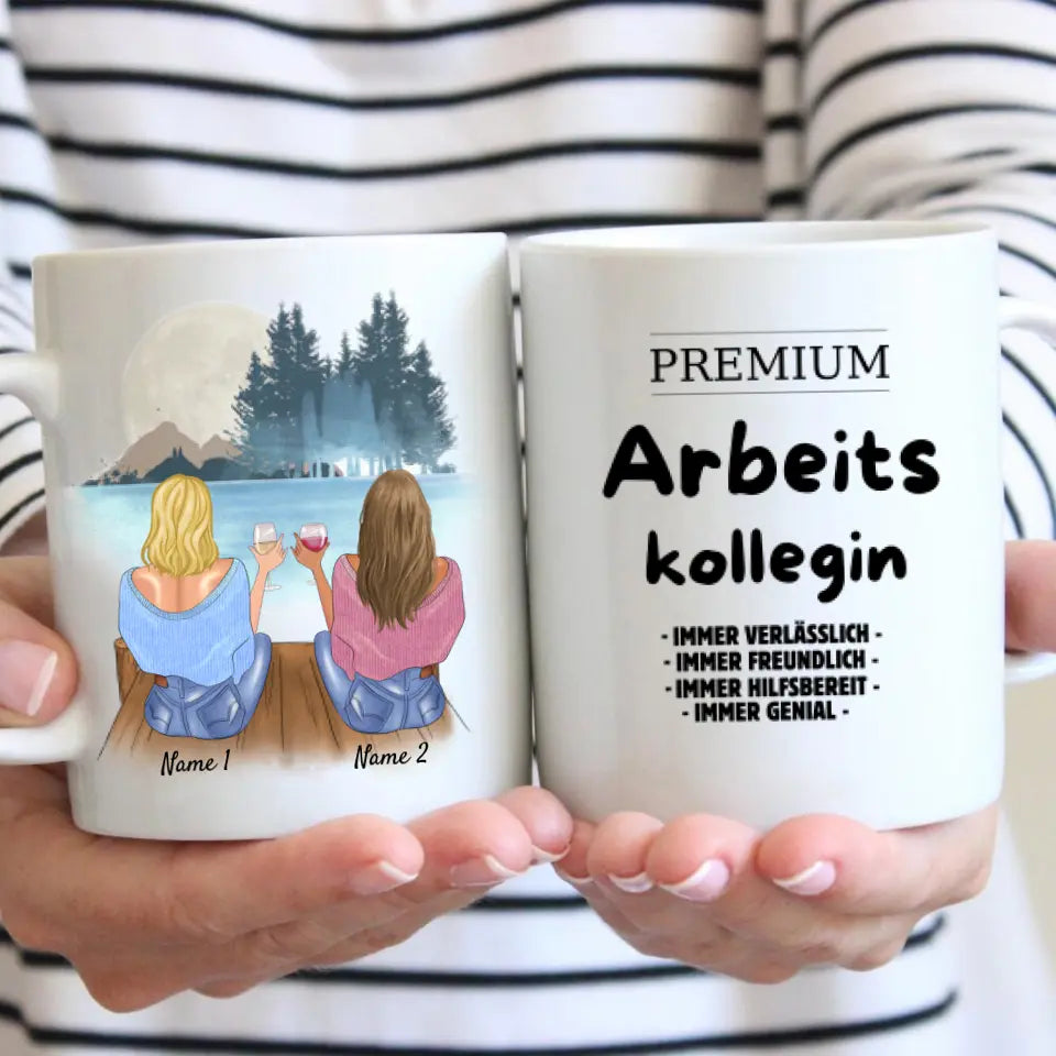 Collègue de travail premium – Tasse personnalisée Collègues, Adieu, Changement d'emploi, Anniversaire Bureau (2-4 personnes) 