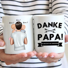 Afbeelding in Gallery-weergave laden, Danke Papa, ich bin echt gut geworden - Personalisierte Tasse für Väter (Vatertag 1-4 Kinder)
