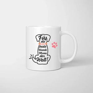 Pour la meilleure maman chien - Mug personnalisé (femme avec chien ou chat, Fête des Mères) 