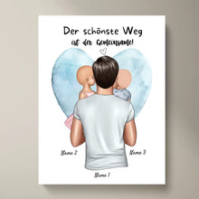 Afbeelding in Gallery-weergave laden, De mooiste manier is samen! - Gepersonaliseerde Vaderdagposter (vader met 1-4 kinderen) 
