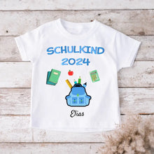 Afbeelding in Gallery-weergave laden, Schoolkind 2023 - Gepersonaliseerd T-shirt voor kinderen die naar school gaan (100% katoen)
