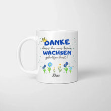 Charger l&#39;image dans la galerie, Merci de m&#39;avoir aidé à grandir - Mug personnalisé, cadeau d&#39;adieu, éducateur, jardin d&#39;enfants, école, enseignant, assistante maternelle
