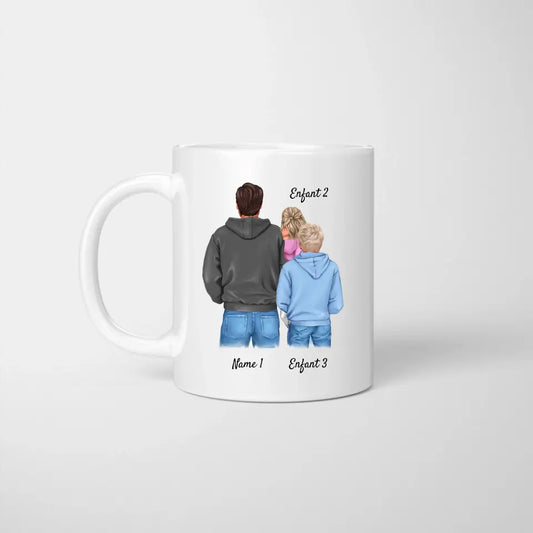 Je suis un papa geek - Mug personnalisé (1-3 kinderen, adolescenten)