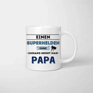Superheld zonder cape PAPA - Gepersonaliseerde mok (1-4 kinderen)
