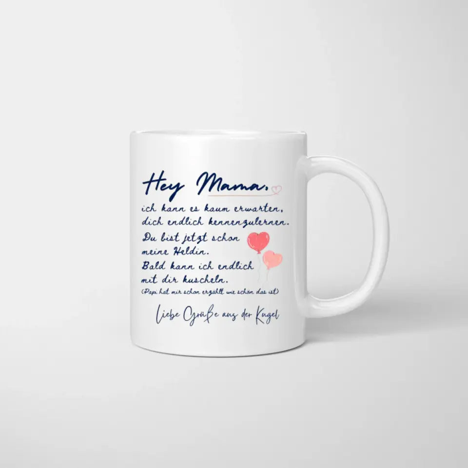 Chère maman, Mug photo échographie bébé pour futurs parents (mère, père, grand-mère, grand-père)