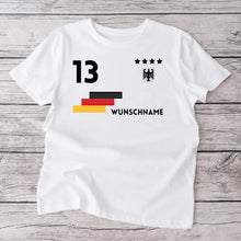 Afbeelding in Gallery-weergave laden, Voetbal EM 2024 Duitsland Jersey - Gepersonaliseerd T-shirt voor voetbalfans (100% katoen, unisex)
