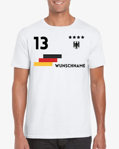 Voetbal EM 2024 Duitsland Jersey - Gepersonaliseerd T-shirt voor voetbalfans (100% katoen, unisex)