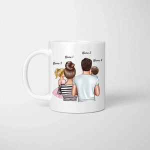 Elue plus belle maman du monde - Mug personnalisé (1-4 enfants)