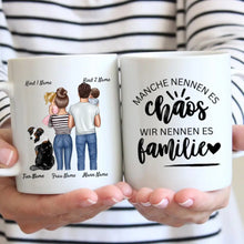 Charger l&#39;image dans la galerie, Meilleure tasse familiale - Tasse familiale personnalisée (1-4 enfants + animaux de compagnie) 
