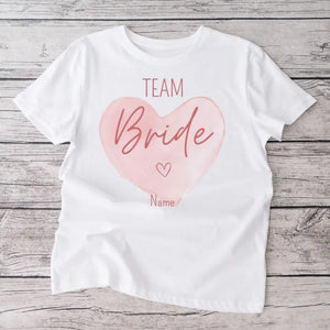 Gepersonaliseerd JGA T-Shirt Team Bruid, T-shirt Dames, Stag Party T-Shirt, T-shirt Bruidsmeisje - Gepersonaliseerd T-Shirt (100% Katoen, Unisex)