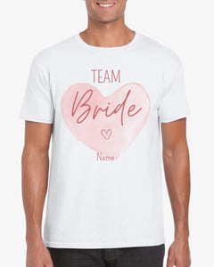 Gepersonaliseerd JGA T-Shirt Team Bruid, T-shirt Dames, Stag Party T-Shirt, T-shirt Bruidsmeisje - Gepersonaliseerd T-Shirt (100% Katoen, Unisex)