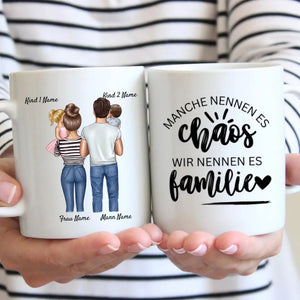 Meilleure tasse familiale - Tasse familiale personnalisée (1-4 enfants/adolescents) 