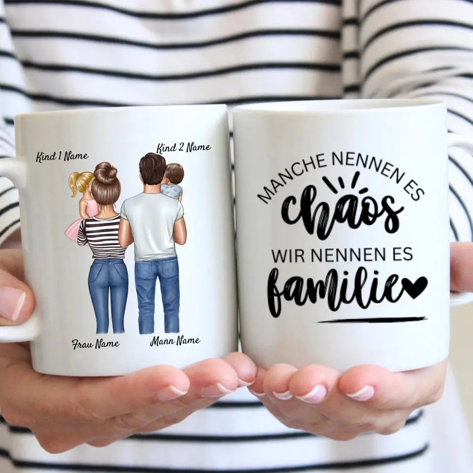 Meilleure tasse familiale - Tasse familiale personnalisée (1-4 enfants/adolescents) 