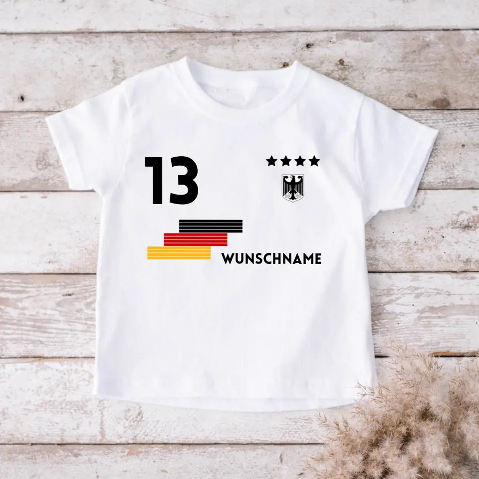 Aangepast voetbalshirt voor kinderen - Gepersonaliseerd T-shirt voor kinderen (100% katoen)