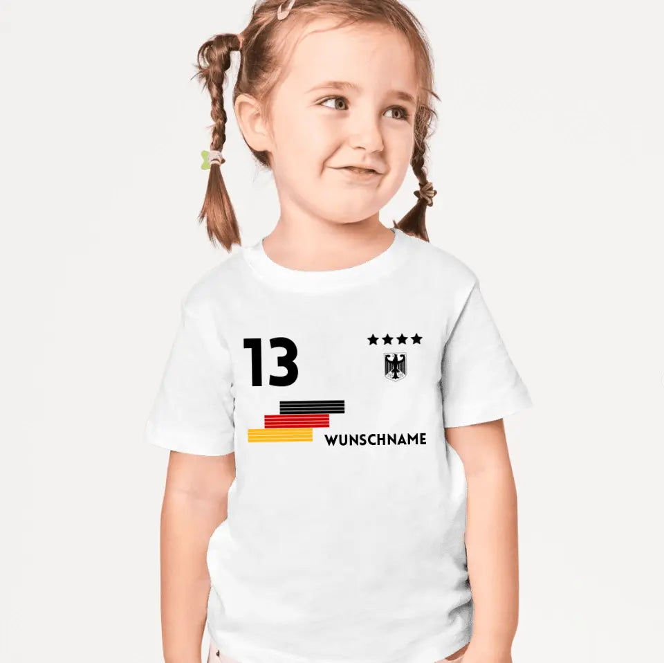Aangepast voetbalshirt voor kinderen - Gepersonaliseerd T-shirt voor kinderen (100% katoen)