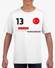 Afbeelding in Gallery-weergave laden, Voetbal EM 2024 Turkije Jersey Kinder individueel - Gepersonaliseerd T-shirt voor kinderen (100% katoen)
