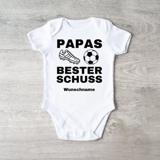 Daddy's Best Shot - Combinaison/grenouillère personnalisée pour bébé, coton 100 % biologique, body de fan de football