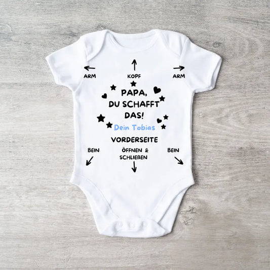 Papa, tu peux le faire ! - Combinaison/grenouillère bébé personnalisée, instructions bébé, body 100% coton biologique