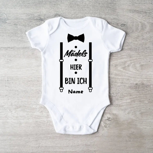 Filles me voici - Personnalisé Baby Onesie/Romper, Funny Body for Sons, 100% Organic Cotton