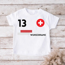 Afbeelding in Gallery-weergave laden, Voetbal EM 2024 Zwitserland Jersey Kinder individueel - Gepersonaliseerd T-shirt voor kinderen (100% katoen)
