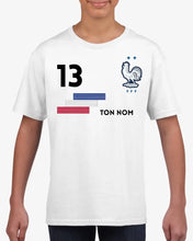 Charger l&#39;image dans la galerie, Football Euro 2024 France Maillot enfant personnalisé - T-shirt personnalisé pour enfant (100% coton)
